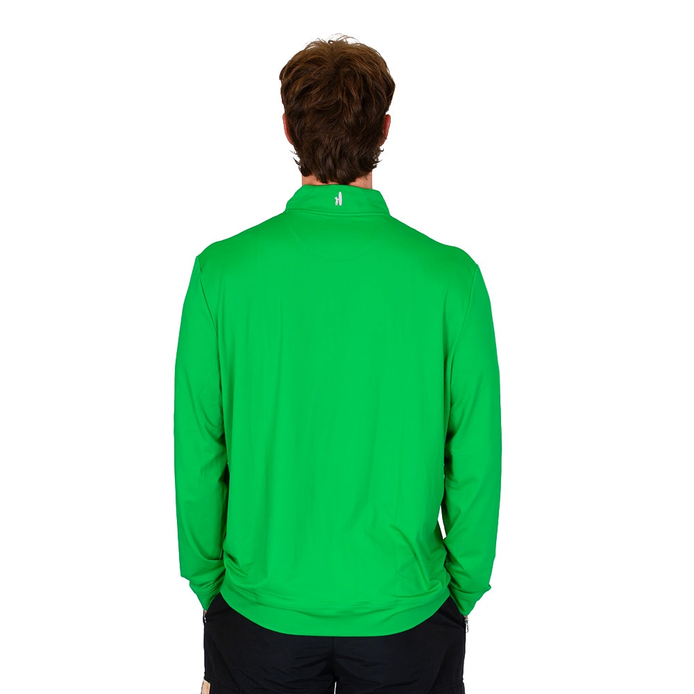 Interlocking UO, Green, Pullover, Nylon, Men, Johnny-O, Dri-Release, Stretch, 1/4-zip, Sweatshirt, 942935